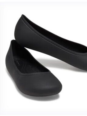 Crocs Classic Black "Brooklyn" Ballet Flats Comfortable Summer Feminine (US 10)